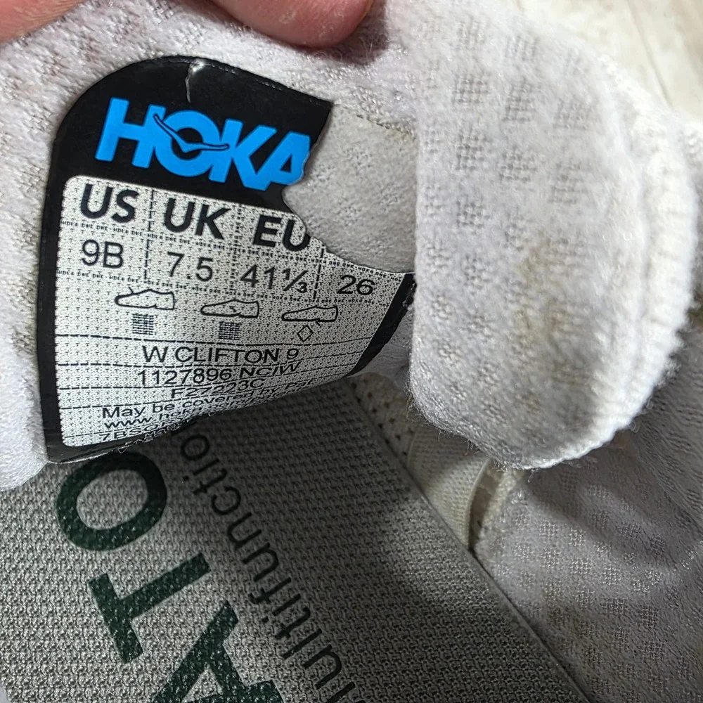 Hoka Clifton 9 Womens Running Shoes Nimbus Cloud Ice Water 1127896 NCIW Size 9B - Picture 8 of 9
